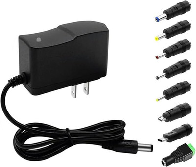 9Volt DC Power Supply 1A Universal AC/DC Adapter, 100-240V 50/60Hz 9 Volts 1Amp