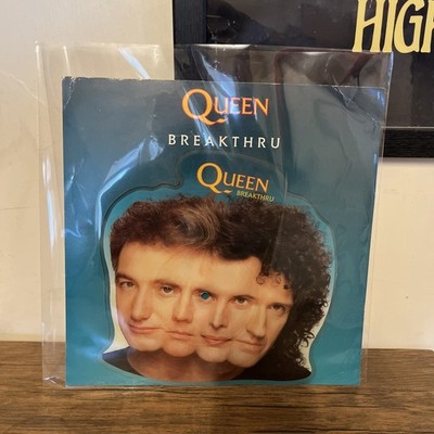 Queen   Break thru  1989 UK 7 Inch Shaped Vinyl Picture Disc