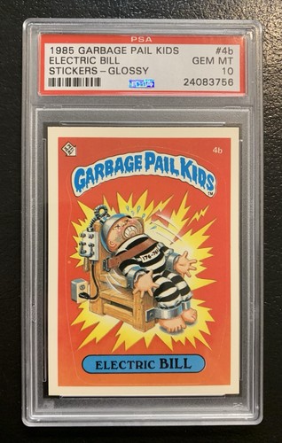 1985 Garbage Pail Kids OS1 Electric Bill 4b PSA 10 GEM MINT-RARE GLOSSY CARD TWT