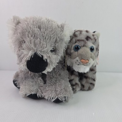 Wild Republic Rascals 11'' Gray Soft Koala Plush and Gray Tiger 7'' both with Tags