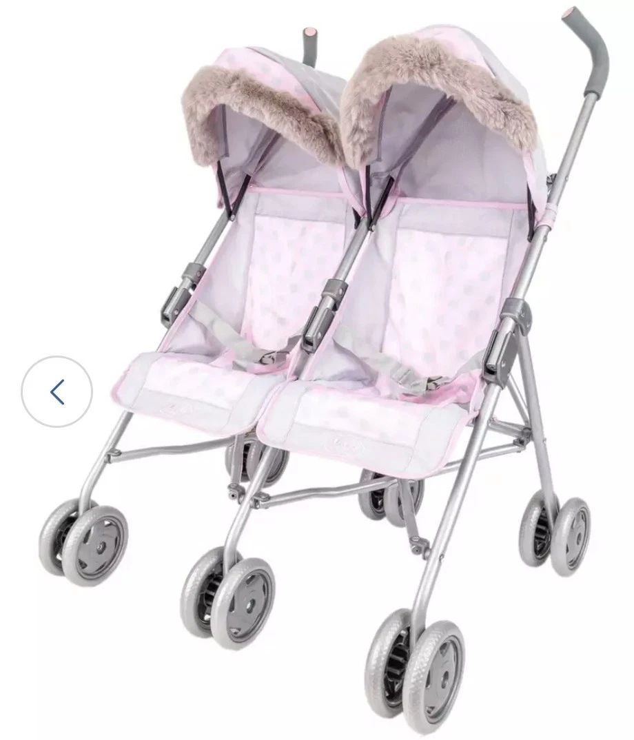 Tiny Treasures Double Folding Pushchair - New