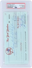 Lou Piniella New York Yankees Signed Check from July 31, 1979 - PSA 84845828