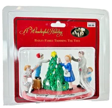 It's A Wonderful Life Bailey Family Trims Tree 1996 Target Christmas Village New