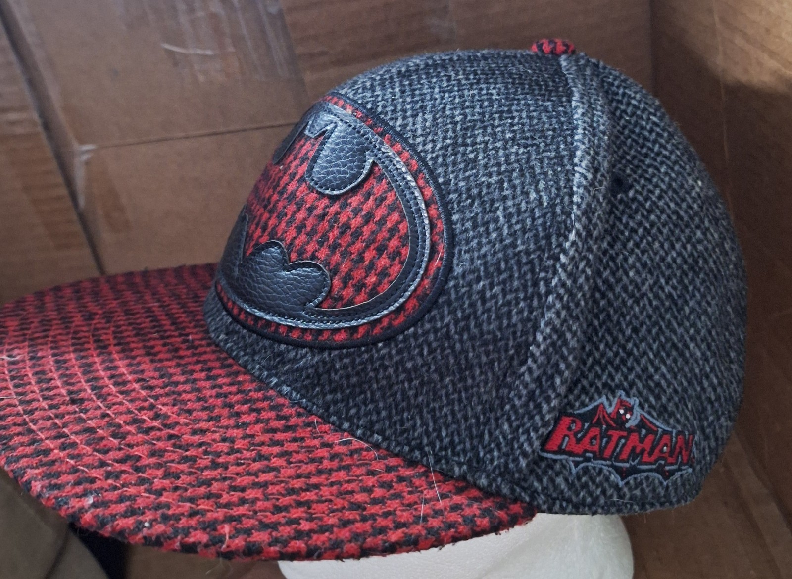 Red Batman DC Patch Flat Bill Hat - image 2