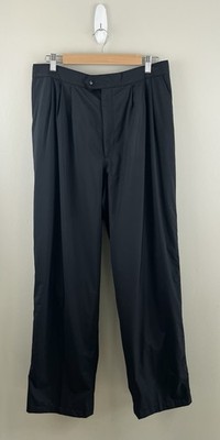 Foot Joy Dry Joy Black Women's Sz Lg Snap Leg Rain Golf Pants Active (flaws)