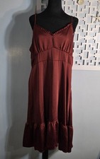 Nine West Women's Strappy Midi Dress XL - Paprika Red