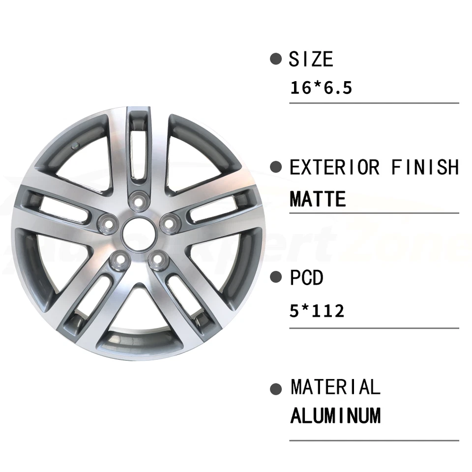 New 16" x 6.5'' Alloy Wheel Rim for Volkswagen Jetta 2005-2018 OEM Quality Rim Foto 2 de 4
