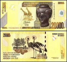 Congo Democratic Republic 20000 Francs, 2022, P-104d, UNC