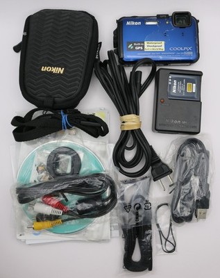 Nikon COOLPIX AW100 Blue 16MP Waterproof Shockproof GPS Digital