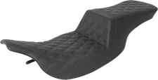 SADDLEMEN Tour Step-Up Fits Seat - Full Lattice Stitch - Black - FL '97-'07