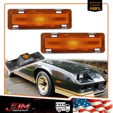 For 82-92 Chevy Camaro & Pontiac Firebird Amber Lens Front Side Marker Lights 2X