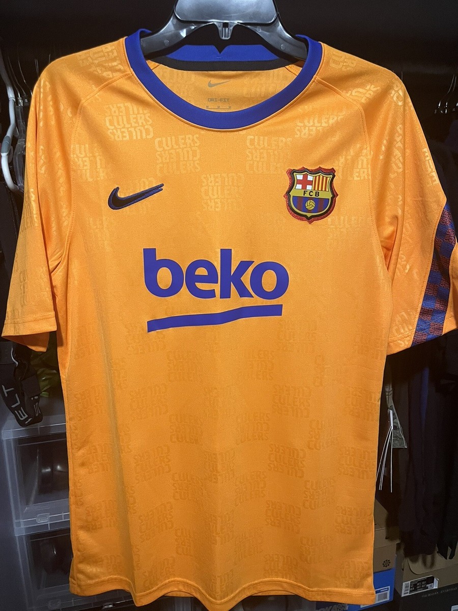 Mens Nike FC Barcelona DRI Fit Pre-Match Soccer Jersey DH7688 837