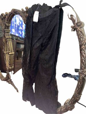 Philosophy Womens Pants 6 Black Wide Leg High Rise Lace Lined Side Slit