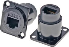 for RJ45 Coupler Cat6 5e Ethernet Waterproof Connector D-Type Panel Socket IP65