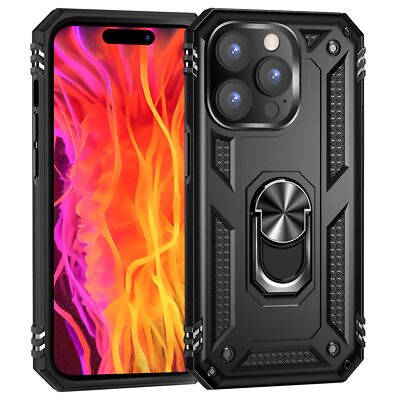 NALIA Outdoor Ring Hülle iPhone 15 Pro Max Case 360° stoßfest