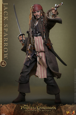 1/6 Pirates of the Caribbean Captain Jack Sparrow Deluxe Fig Hot
