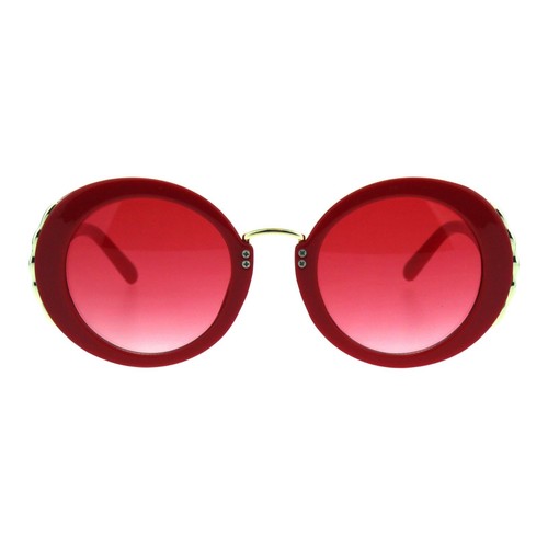 Damen Designer Style Sonnenbrille Rund Vintage Mode Sonnenbrillen UV 400 - Bild 11 von 25