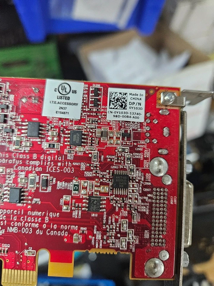 Lote de 20 tarjetas de video de bajo perfil Dell ATI Radeon HD 3450 PCIe DMS-59 0Y103D Foto 3 de 3