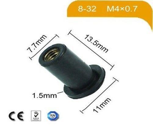 100 quantità M4 dadi in gomma per parabrezza e carenatura 8mm 5/16 We 100 quantità M4 dadi in gomma per parabrezza e carenatura 8mm 5/16 We