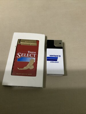 VTG NOS Winston Select Slim Lighter & Vantage Ultra Light (Empty)