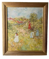 Rene SINICKI (French, b.1910) - LARGE Impressionism Oil Canvas - Fruit Picking