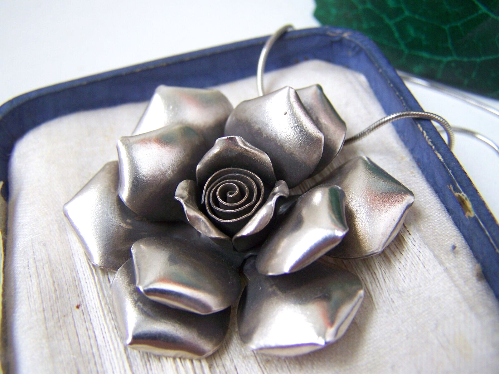 SUPERB SOLID STERLING SILVER LARGE BIG MODERNIST … - image 2