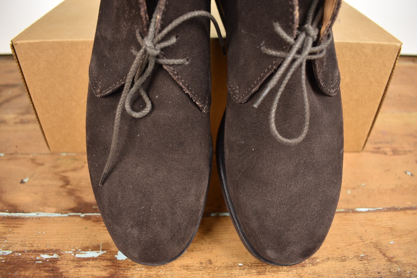 Brunello Cucinelli Solid Brown Suede Plain Toe Ch… - image 14