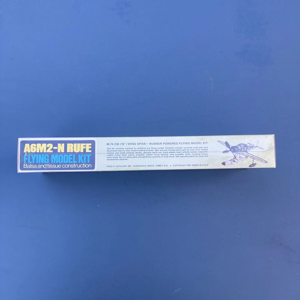 Guillows Nakijima Rufe WWII Fighter 1:30 Balsa Aircraft Model Kit New Sealed M3 - Image 2 of 4