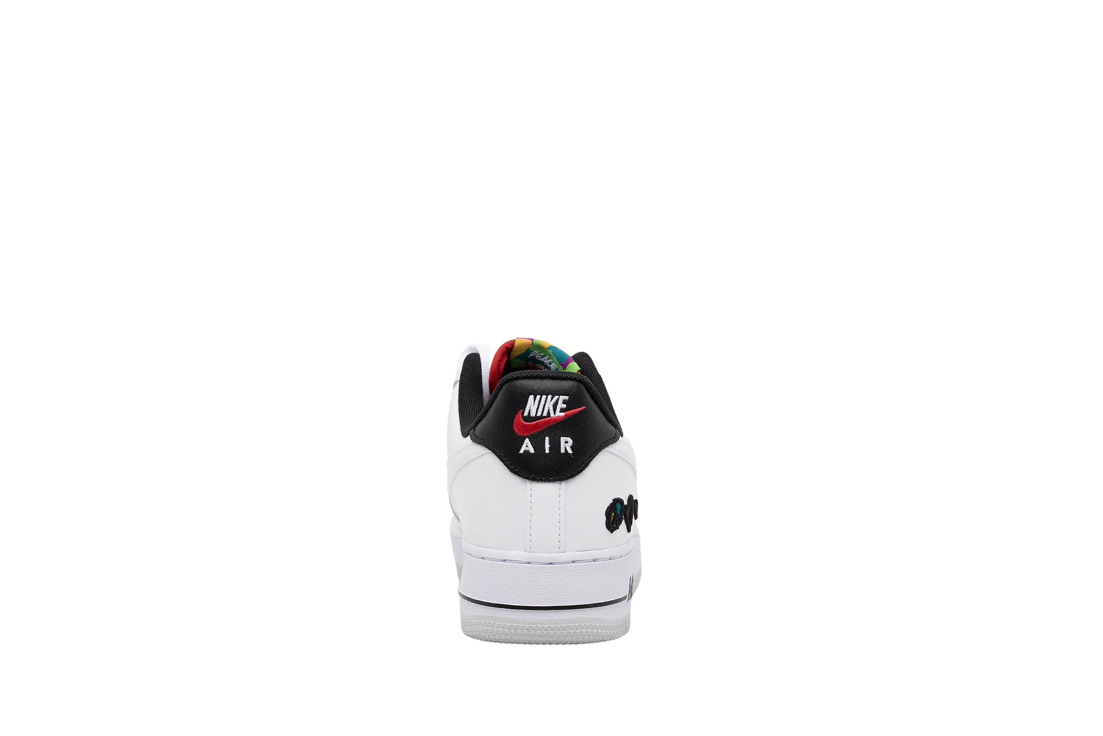 Nike Air Force 1 \'07 Black Suede Neon color pops sz 13 Retro LV8 peace & love Nike Air Force 1  main image 3