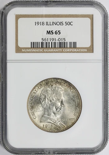 1918 Illinois 50c Commemorative Half Dollar NGC MS65