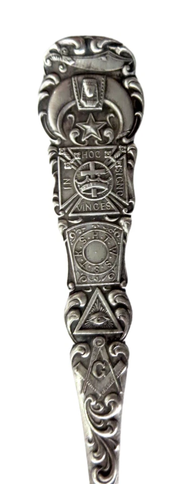 MASONIC TEMPLE Chicago Wallace cuchara esterlina ANTIGUA - Nueva Foto 3 de 4