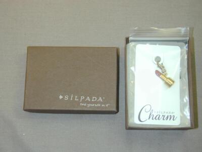 Silpada Sterling Read My Lips Lipstick Charm NEW IN BOX