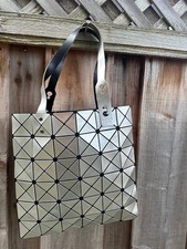 BAO BAO ISSEY MIYAKE PRISM TOTE BAG purse SILVER "as is" read information