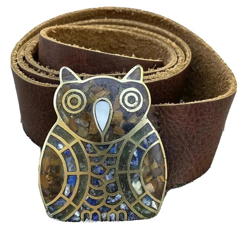 Vintage Omega Women\'s Black Silver Ornate Buckle Stretch Belt Leather Patch Vintage Omega Women main image 2