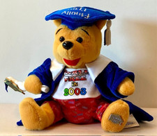 Disney Winnie the Pooh Graduation Plush Bean Bag "Finally Free in 2003" 7" - NWT