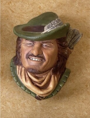 Bossons England Chalkware Kopf Robin Hood