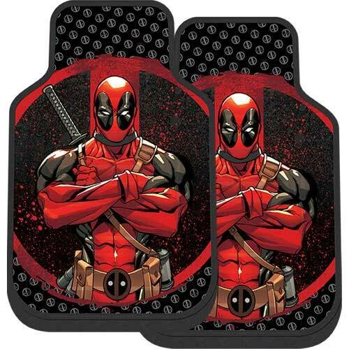 Plasticolor Marvel Comics Deadpool Universal Fit Car Truck SUV Front Floor Mats