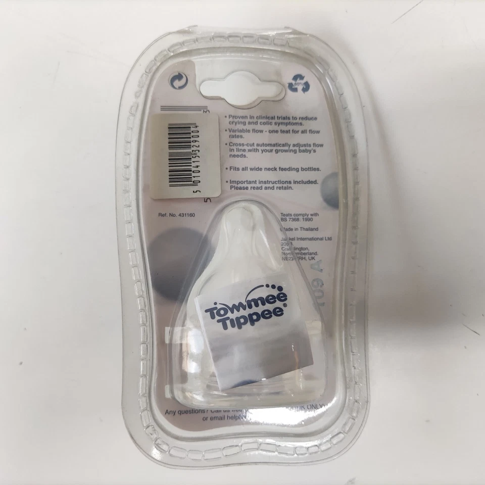 Tettarella Anticolica 0+ mesi Tommee Tippee Nuova Biberon confezione da 2 pz - Immagine 2 di 3