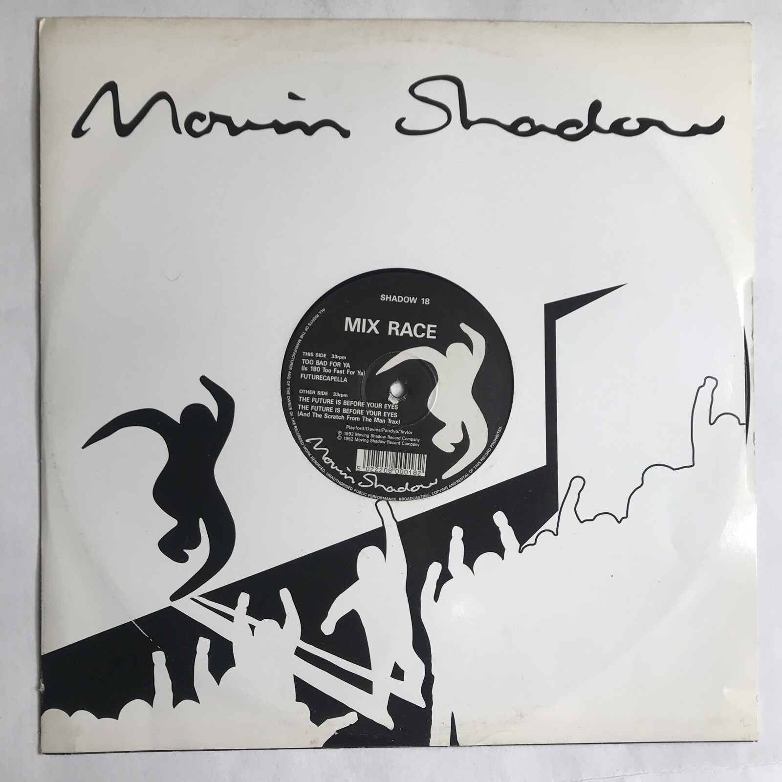 Mix Race The Future Is Before Your Eyes 12” Hardcore Jungle Vinyl 1992 Shadow 18