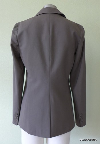 NWT THEORY Reta Blazer Two Button Wool Blend Size 2 in Cocoa Palisade $360 - Picture 3 of 12
