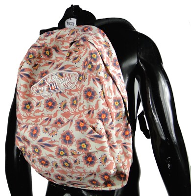New Vans Old Skool Floral Peach Mens Backpack School Bag BCK-48