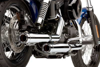 Cobra 3in. Slip-On Chrome Muffler with RacePro Tips - Made In the