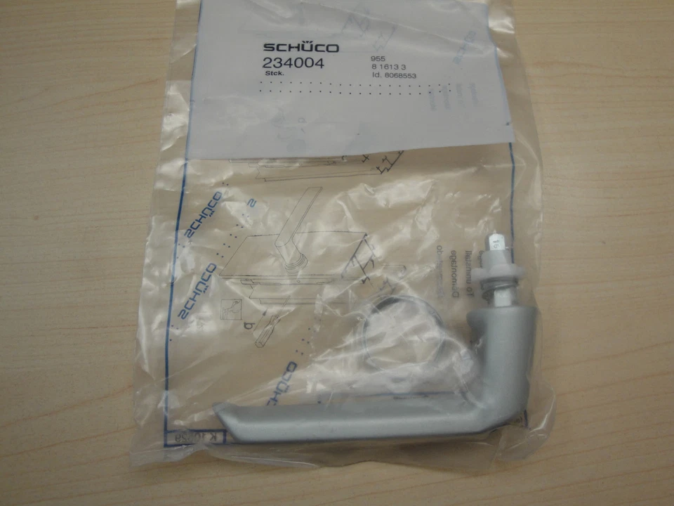 Schüco Fenstergriff Ersatzteil 234004 234007 silber oder weiss RAL 9016