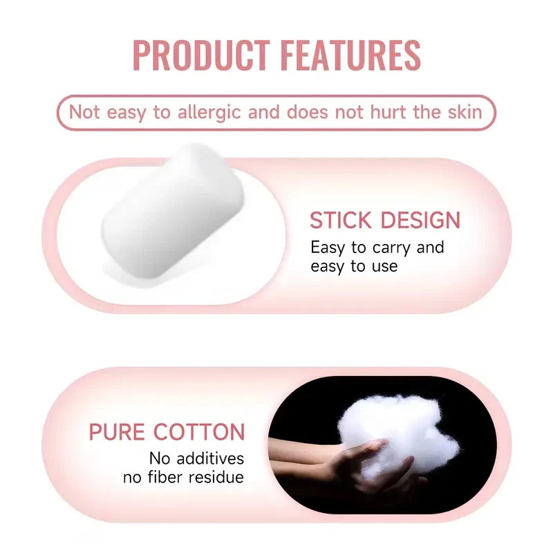 50 Stk. Nasenbluten Stopper Wattebällchen für Kinder & Erwachsene 10 x 20mm - Bild 2 von 3