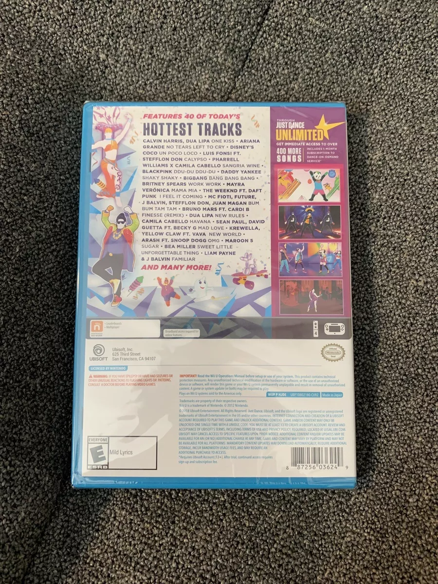 Just Dance 2019 Standard Edition Nintendo Wii U 2019 Brand New