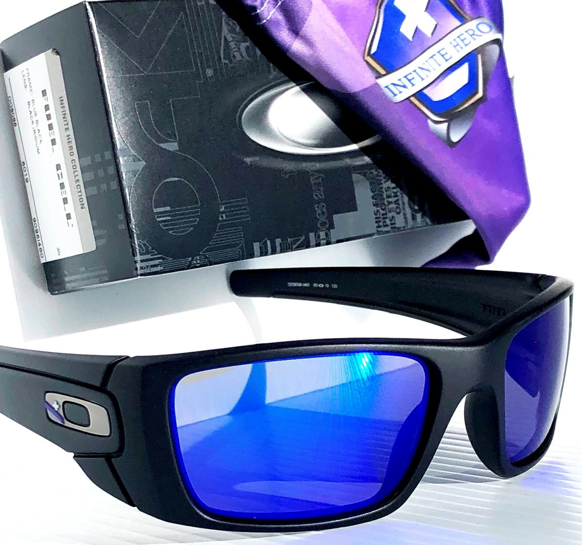 NEW* OAKLEY Fuel Cell INFINITE HERO Galaxy POLARIZED Blue Sunglass
