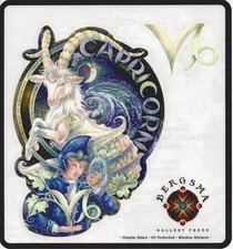 CAPRICORN Zodiac Fairy Stickers Car Decals Jody Bergsma astrology symbol sticker