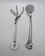 Mariposa Handcrafted Salad Serving Spoon Fork Utensil Set Vegetables VTG 1993