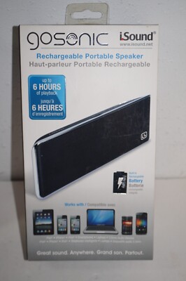 DreamGear iSound Go Sonic Rechargeable Battery Portable Speaker Black