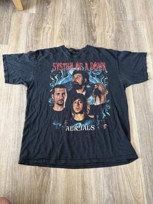 VINTAGE Embroidered System of a Down Aerials Double Sided Black T-Shirt XL